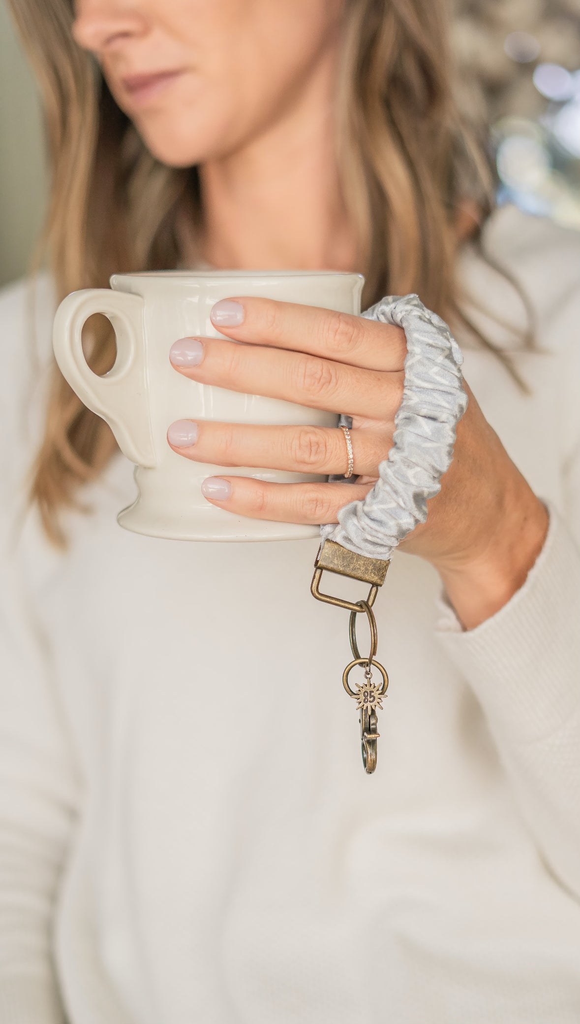 Gray Arrows Keychain