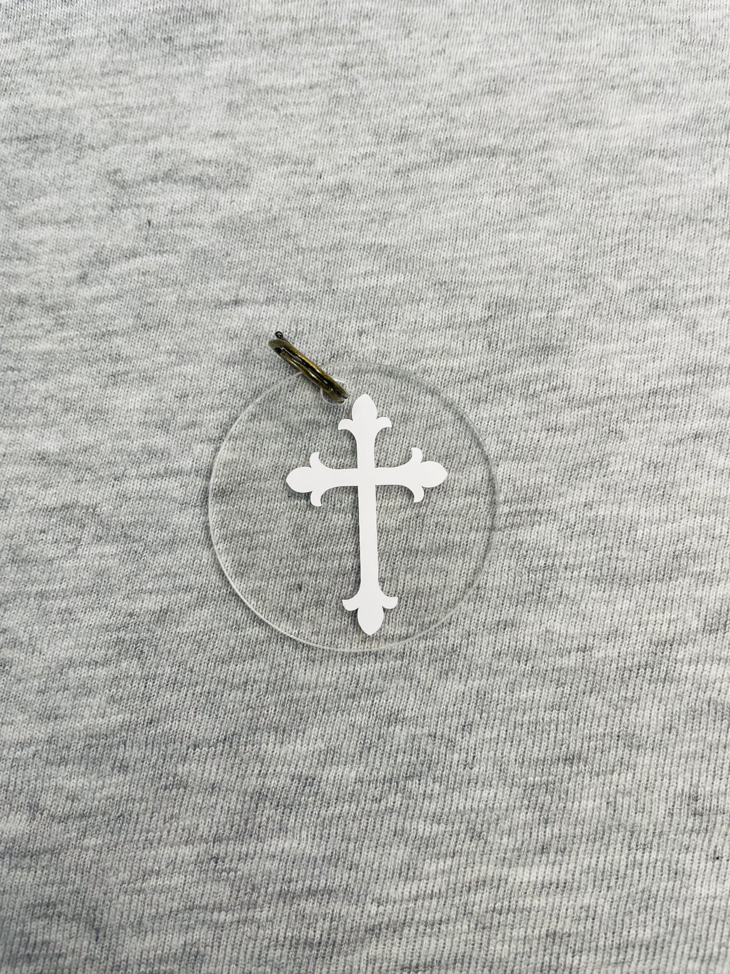 Scalloped Cross Charm