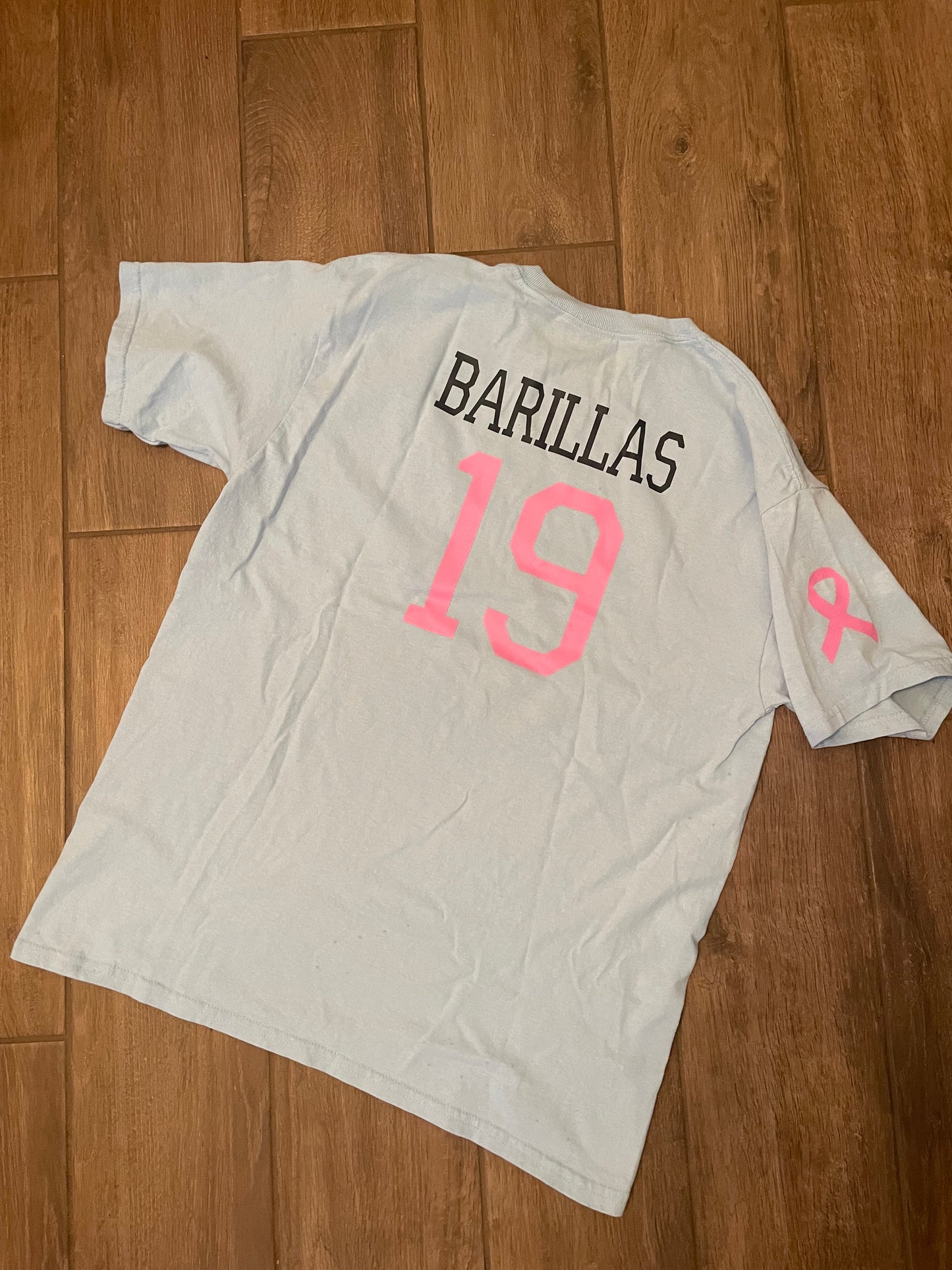 Pink Out Shirt (light blue)